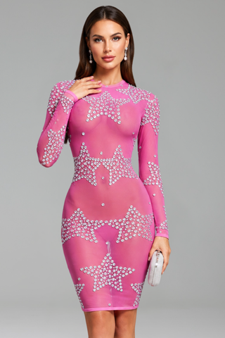 Crystal Star Mini Dress - LAROSABRIDE