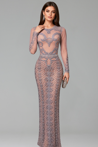 Embellished Illusion Gown - LAROSABRIDE