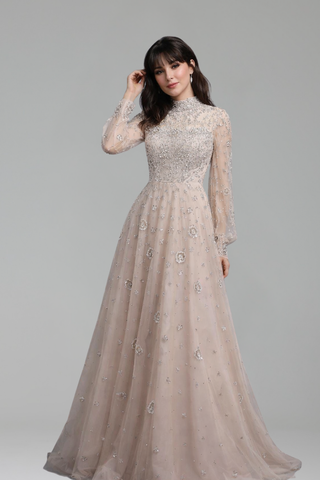 A-Line Beaded Luxury Elegant - LAROSABRIDE