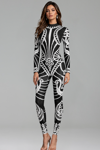 Monochrome Baroque Catsuit - LAROSABRIDE