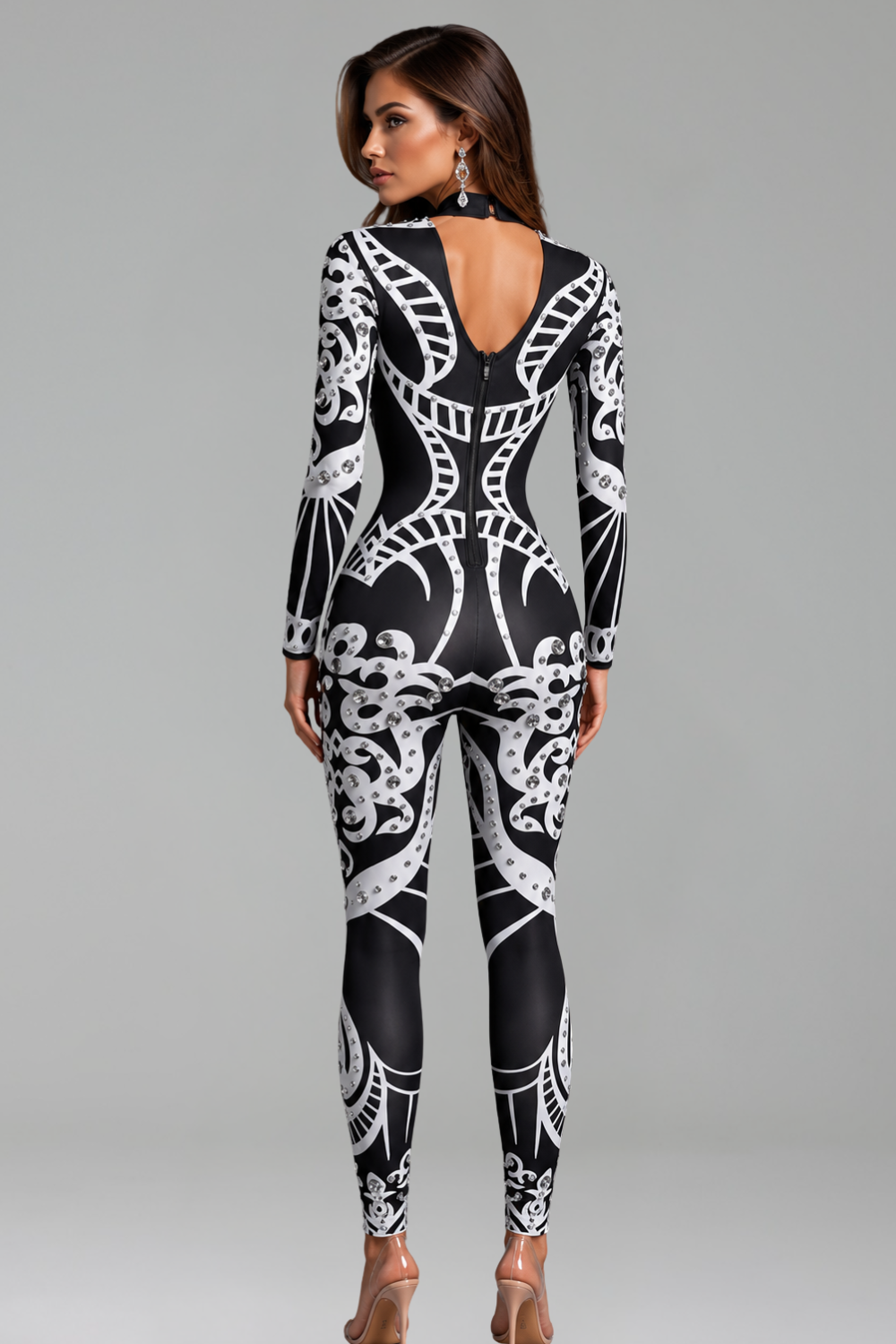 Monochrome Baroque Catsuit - LAROSABRIDE