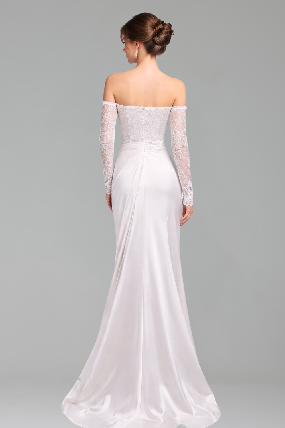 White Beaded With Detachable Sleeves - LAROSABRIDE