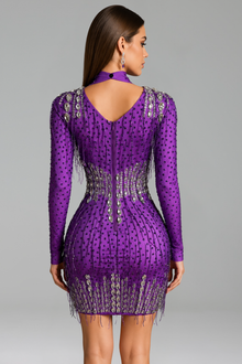 Crystal Fringe Bodycon Mini - LAROSABRIDE