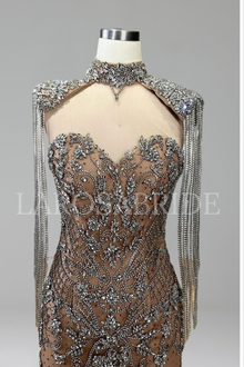 Tassel Beaded Mermaid Dress - LAROSABRIDE