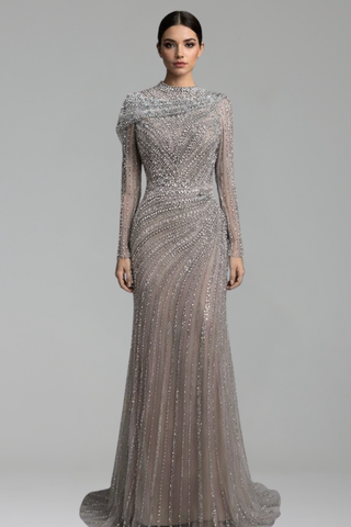 Sparkle Beaded Mermaid Dress-Larosabride
