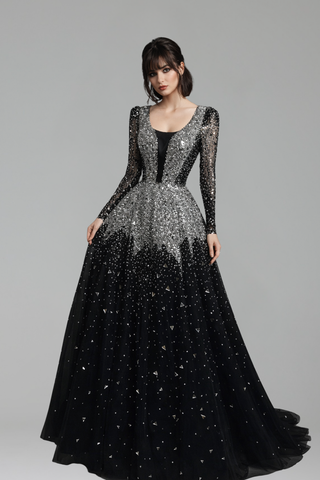 Midnight Mirror Gown - LAROSABRIDE