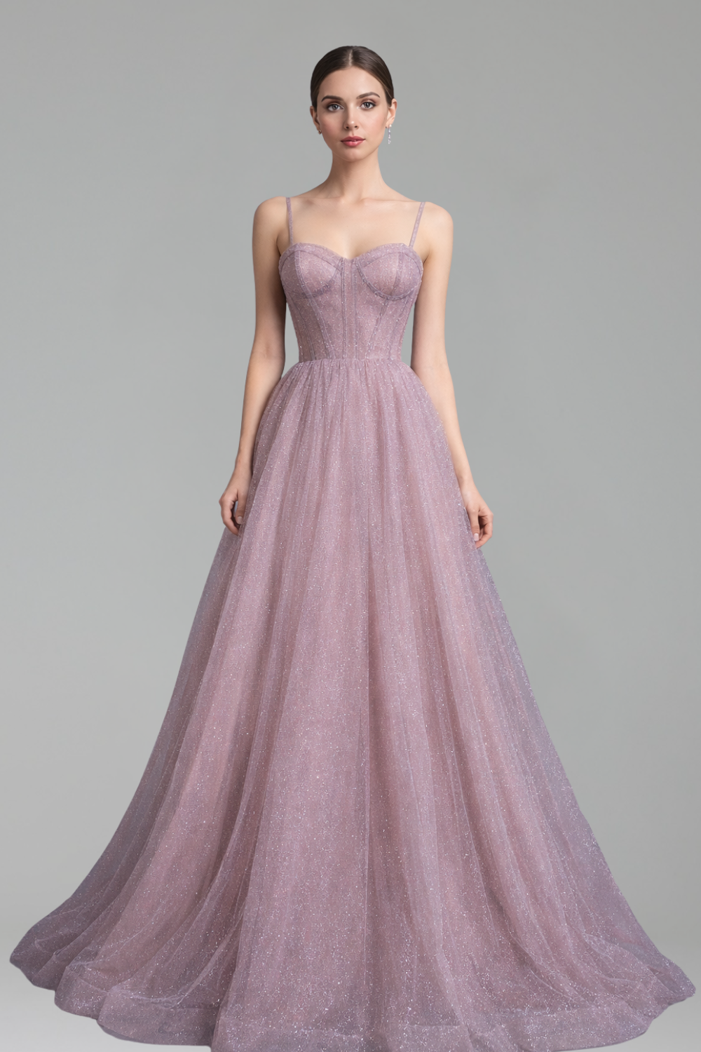 Dusty-Lilac Sparkle Gown-Larosabride