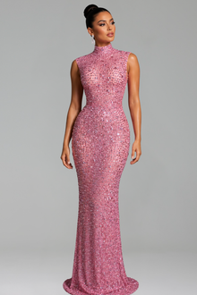 Royal Sapphire Crystal Gown - LAROSABRIDE